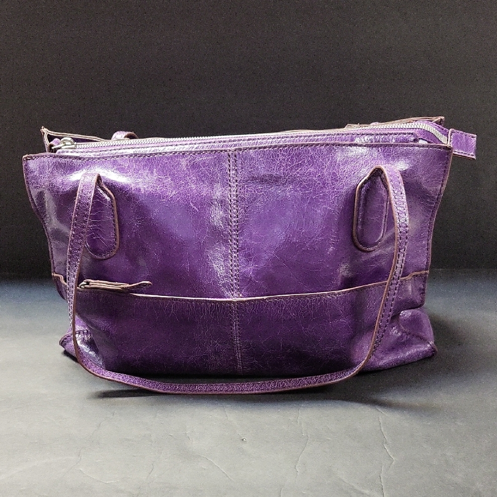 HOBO Purple Leather Shoulder Bag